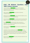 OAD 138 Minterm Questions with  100&percnt; Correct Answers