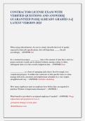 CONTRACTOR LICENSE EXAM WITH  VERIFIED QUESTIONS AND ANSWERS&vert;&vert;  GUARANTEED PASS&vert;&vert; ALREADY GRADED A&plus;&vert;&vert;  LATEST VERSION 2025