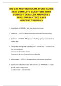 BIO 235 MIDTERM EXAM STUDY GUIDE  2026 COMPLETE QUESTIONS WITH  CORRECT DETAILED ANSWERS &vert;&vert;  100&percnt; GUARANTEED PASS  <RECENT VERSION> 