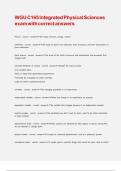 WGU C165 Integrated Physical Sciences exam with correct answers