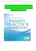 Family Practice Guidelines&comma; 5th Edition &ndash; Cash&comma; Glass & Mullen &ndash; Test Banks for Chapters 1&ndash;23 &ndash; Complete Exam Preparation Material