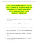 ASNT IRRSP EXAM STUDY GUIDE  2026 COMPLETE QUESTIONS WITH  CORRECT DETAILED ANSWERS &vert;&vert;  100&percnt; GUARANTEED PASS  <RECENT VERSION> 