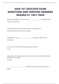 IAAO 101 2025&sol;2026 EXAM QUESTIONS AND VERIFIED ANSWERS GRADED A&plus; 100&percnt; PASS