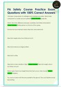 PA Safety Course Practice Exam  Questions with 100&percnt; Correct Answers 