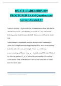 RN ATI LEADERSHIP 2019 PROCTORED EXAM Questions and Answers Graded A&plus;