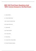NSC 232 Final Exam Questions And 100&percnt; Correct Answers &vert;&vert; Verified Exam