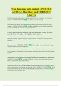 Wgu language arts pretest UPDATED  ACTUAL Questions and CORRECT  Answers 