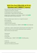 WGU Pre-Test UPDATED ACTUAL  Questions and CORRECT Answers 