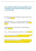 AEA CERTIFICATION EXAM QUESTIONS AND ANSWERS LATEST 2025-2026 UPDATE &vert;GRADE A&plus; GUARANTEE