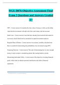 WGU D076 Objective Assessment Final Exam 2 Questions and Answers Graded A&plus;