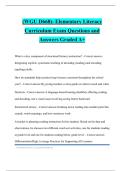 &lpar;WGU D668&rpar;- Elementary Literacy Curriculum Exam Questions and Answers Graded A&plus;