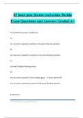 45 hour post license real estate florida Exam Questions and Answers Graded A&plus;