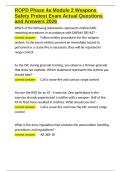 ROPD Phase 4a Module 2 Weapons Safety Pretest Exam Actual Questions and Answers 2026&period;docx