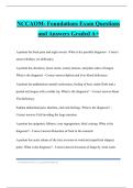 NCCAOM- Foundations Exam Questions and Answers Graded A&plus;
