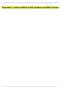 Photovoltaics 2 midterm UPDATED ACTUAL Questions and CORRECT Answers