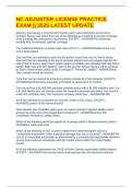 NC ADJUSTER LICENSE PRACTICE EXAM &vert;&vert; 2025 LATEST UPDATE