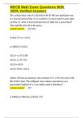 MDCB Math Exam Questions With 100- Verified Answers&period;docx
