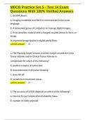 MDCB Practice Set 5 - Test 14 Exam Questions With 100- Verified Answers&period;docx