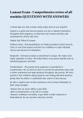 Lamaze Exam - Comprehensive review of all modules QUESTIONS WITH ANSWERS