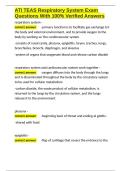 ATI TEAS Respiratory System Exam Questions With 100- Verified Answers - Copy&period;docx