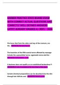 BARBER PRACTICE STATE BOARD EXAM WITH CORRECT ACTUAL QUESTIONS AND CORRECTLY WELL DEFINED ANSWERS LATEST ALREADY GRADED A&plus; 2025 &ndash; 2026