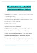 NHA 2020 MedCerts CCMA Exam Questions and Answers Graded A&plus;