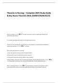 Theories in Nursing NURS 8114 &ndash; Complete 2025 Study Guide & Key Nurse Theorists &lpar;REAL EXAM&excl;&rpar;