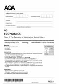 AQA AS ECONOMICS Paper 1  QUESTION PAPER 2025  &lpar;7135&sol;1&colon;