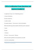CSFA Certification Exam Questions and Answers Graded A&plus;