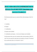 WGU C836 MULTI&sol;COMPREHENSIVE FINAL EXAM REVIEW Questions and Answers Graded A&plus;