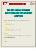 TSA CBT ACTUAL 2025/2026 QUESTIONS AND 100% CORRECT ANSWERS