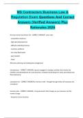 MS Contractors Business Law & Regulation Exam Questions And Correct Answers &lpar;Verified Answers&rpar; Plus Rationales 2026