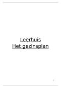 Uitgewerkt gezinsplan&period; Cijfer 8