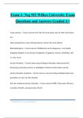 Exam 2- Nsg 552 Wilkes University Exam Questions and Answers Graded A+
