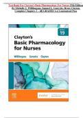 Test Bank For Clayton&rsquo;s Basic Pharmacology For Nurses 19th Edition By Michelle J&period; Willihnganz&comma; Samuel L&period; Gurevitz&comma; Bruce Clayton Complete Chapters 1 &ndash; 48&vert; GRADED A&plus;&vert; Guaranteed Pass