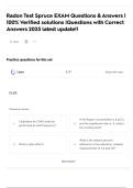 Radon Test Spruce EXAM Questions & Answers &vert; 100&percnt; Verified solutions &vert;Questions with Correct Answers 2025 latest update&excl;&excl;