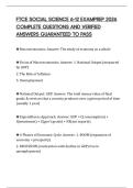 FTCE SOCIAL SCIENCE 6-12 EXAMPREP 2026 COMPLETE QUESTIONS AND VERIFIED ANSWERS GUARANTEED TO PASS