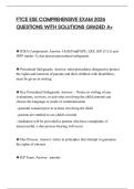 FTCE ESE COMPREHENSIVE EXAM 2026 QUESTIONS WITH SOLUTIONS GRADED A+