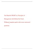 Test Bank for MGMT 12, Principles of Management 12th Edition By Chuck Williams