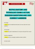 MCPHS ANATOMY AND PHYSIOLOGY EXAM 3 ACTUAL 2025&sol;2026 QUESTIONS AND 100&percnt; CORRECT ANSWERS