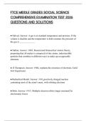 FTCE MIDDLE GRADES SOCIAL SCIENCE COMPREHENSIVE EXAMINATION TEST 2026 QUESTIONS AND SOLUTIONS