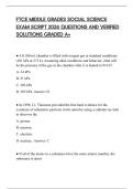 FTCE MIDDLE GRADES SOCIAL SCIENCE EXAM SCRIPT 2026 QUESTIONS AND VERIFIED SOLUTIONS GRADED A&plus;