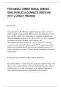 FTCE MIDDLE GRADES SOCIAL SCIENCE FINAL PAPER 2026 COMPLETE QUESTIONS WITH CORRECT ANSWERS