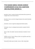 FTCE NAVAED MIDDLE GRADES SCIENCE COMPREHENSIVE EXAM 2026 QUESTIONS AND SOLUTIONS GRADED A&plus;