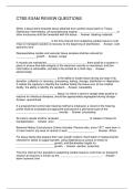 CTBS EXAM REVIEW QUESTIONS