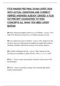 FTCE NAVAED PED FINAL EXAM LATEST 2026 WITH ACTUAL QUESTIONS AND CORRECT VERIFIED ANSWERS ALREADY GRADED A PLUS 100 PERCENT GUARANTEED TO PASS CONCEPTS ALL WHAT YOU NEED LATEST EDITION
