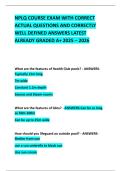 NPLQ COURSE EXAM WITH CORRECT ACTUAL QUESTIONS AND CORRECTLY WELL DEFINED ANSWERS LATEST ALREADY GRADED A&plus; 2025 &ndash; 2026