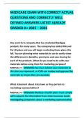 MEDICARE EXAM WITH CORRECT ACTUAL QUESTIONS AND CORRECTLY WELL DEFINED ANSWERS LATEST ALREADY GRADED A&plus; 2025 &ndash; 2026