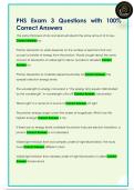 PHS Exam 3 Questions with 100&percnt;  Correct Answers