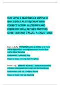 MAT LEVEL 1 READINESS & SHAPES IN SPACE &lpar;PEAK PILATES&rpar; EXAM WITH CORRECT ACTUAL QUESTIONS AND CORRECTLY WELL DEFINED ANSWERS LATEST ALREADY GRADED A&plus; 2025 &ndash; 2026